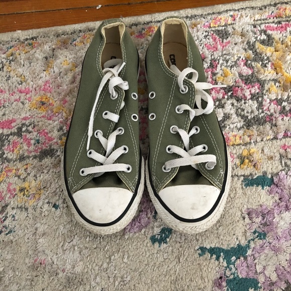 converse shoes army green
